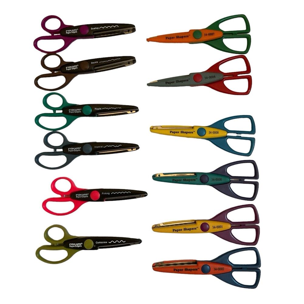 Fiskars & Paper Shaper Scissors, Lot of 12